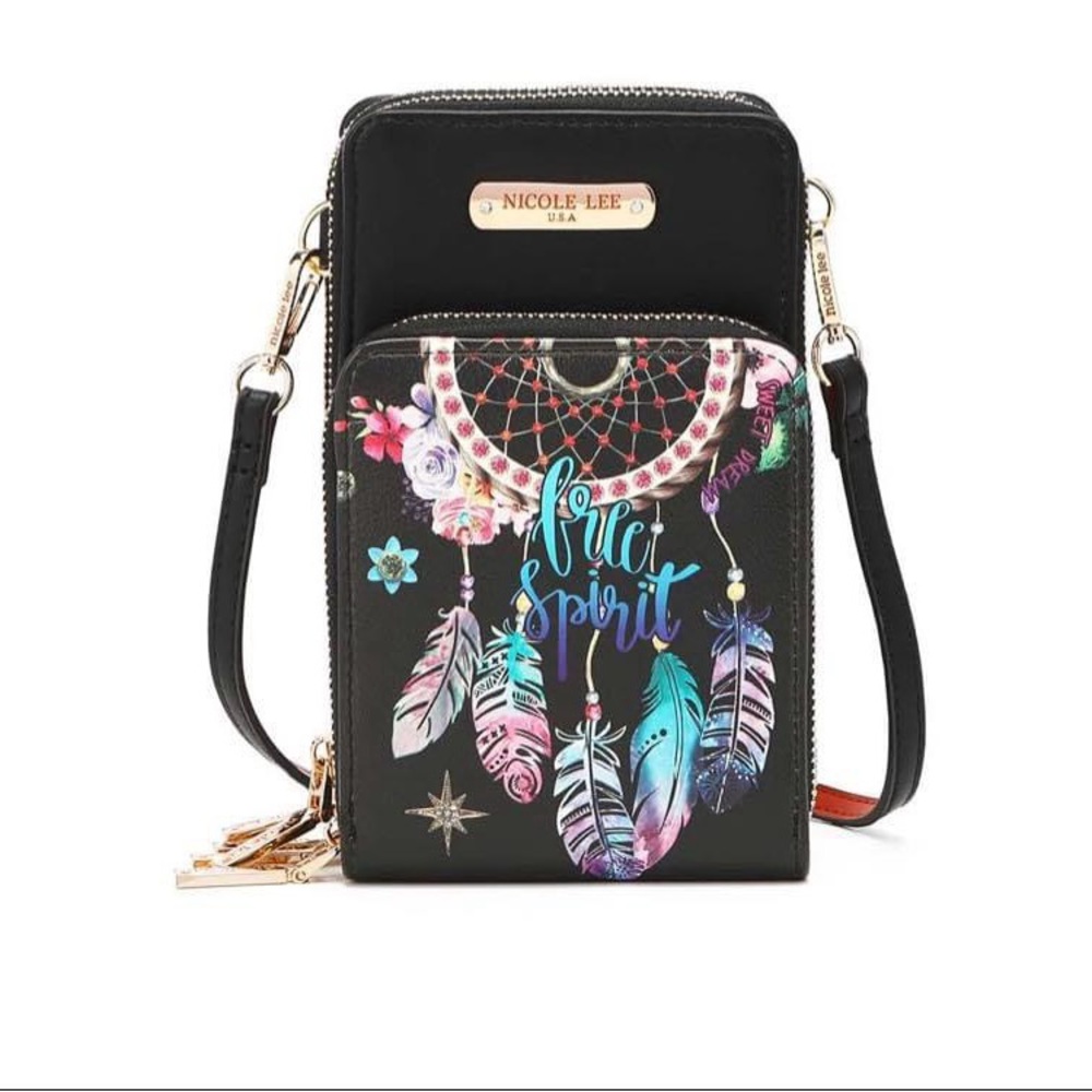 NL triple zip crossbody phone bag